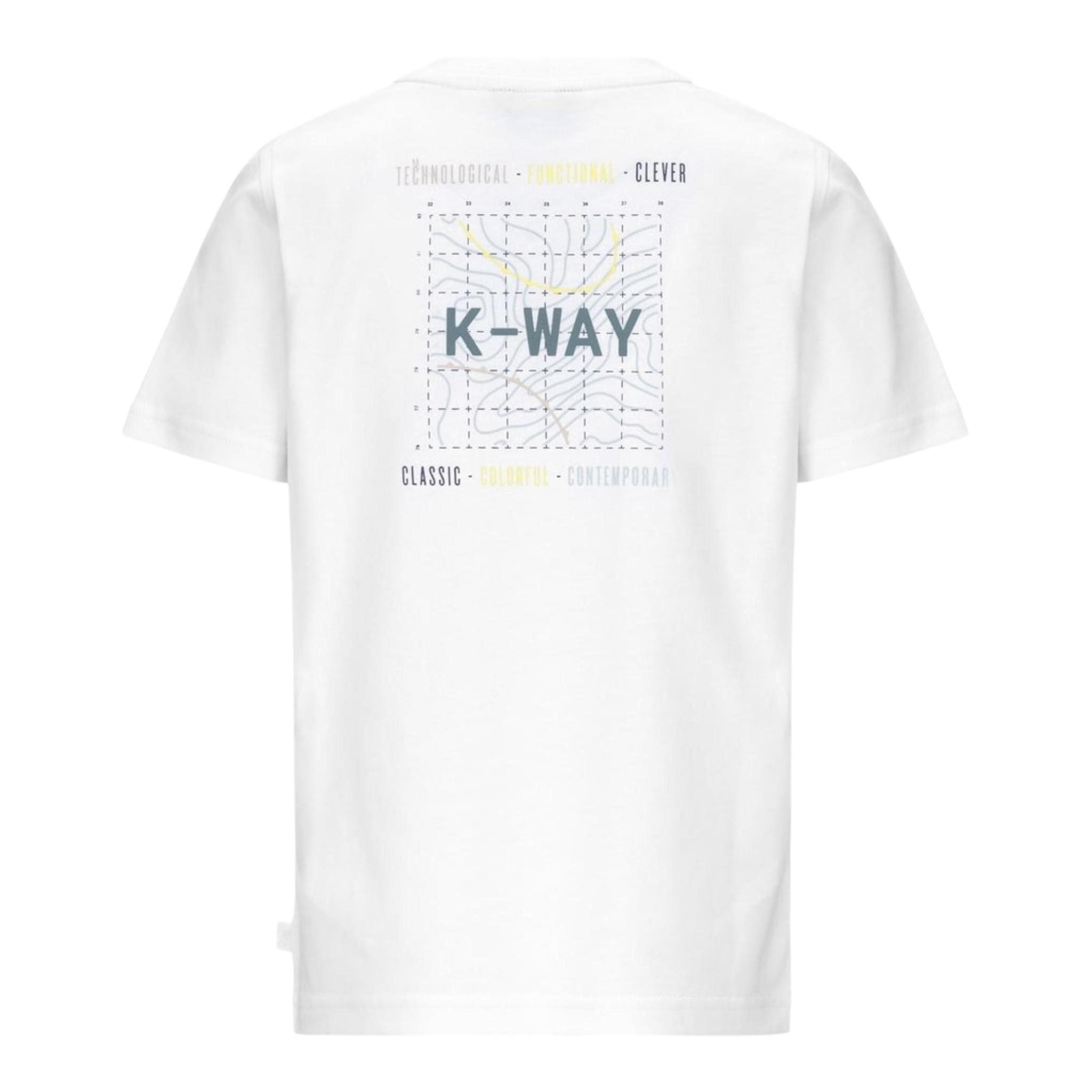 K-Way T-Shirt Girocollo Tinta Unita per Bambino K5136ZWXX BIANCO K-WAY 