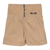 Balmain Shorts Einfarbig Mit Kontrastknöpfen Beige Für Mädchen