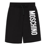 Moschino Bermuda In Tuta tinta unita con Logo Nero per Bambino HUQ02FXX NERO MOSCHINO 
