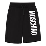 Moschino Bermuda In Tuta tinta unita con Logo Nero per Bambino HUQ02FXX NERO MOSCHINO 