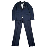 Les Gamins Completo 5 Pezzi Giacca-Gilet-Pantalone-Camicia-Papillon per Bambino LGM458043B BLU LES GAMINS 