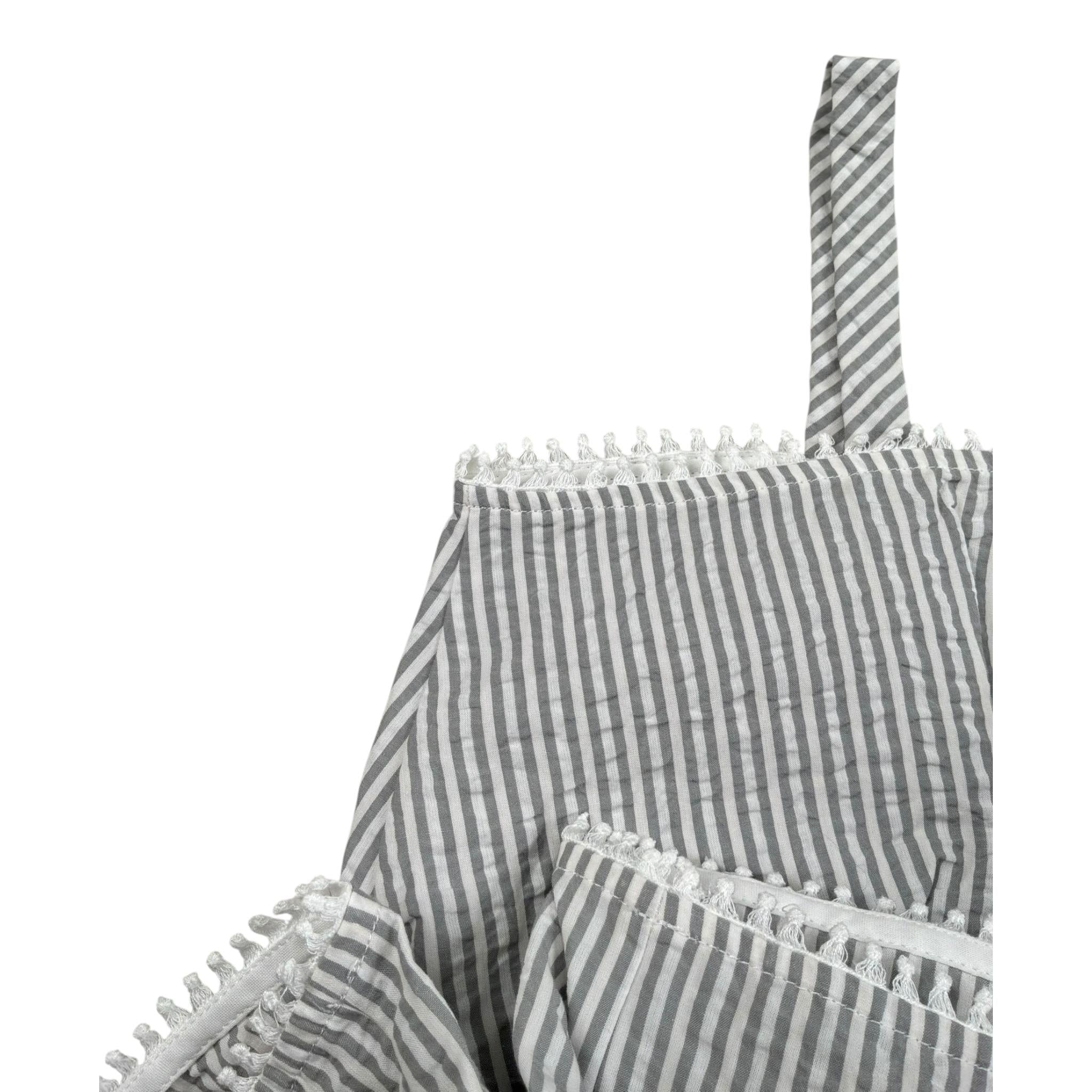 Il Gufo Completo 2 Pezzi Top-Short Fantasia A Righe per Bambina P25DP546C10800 BIANCO/GRIGIO IL GUFO 