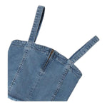 Sarabanda Top In Denim Tinta Unita con Elastico per Bambina 0B544 AZZURRO SARABANDA 