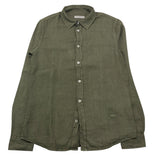 camicia manica lunga tinta unita PP40232 VERDE PAOLO PECORA 
