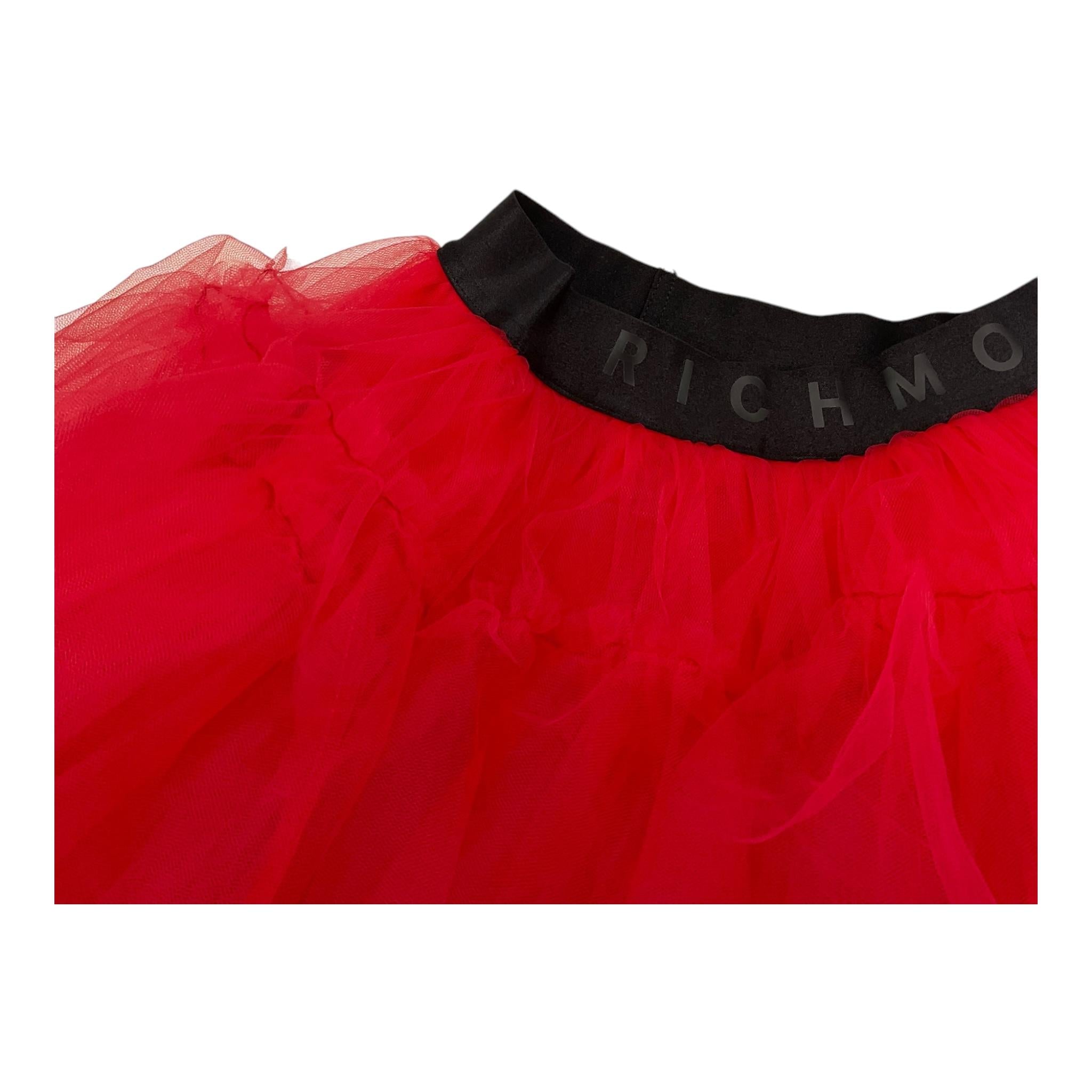 JOHN RICHMOND gonna tinta unita con tulle Fragola per Bambina RGA25145GO FRAGOLA JOHN RICHMOND 