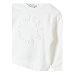 STELLA McCARTNEY felpa chiusa girocollo tinta unita con logo Bianco per Bambina TV4P30 BIANCO STELLA McCARTNEY 