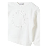 STELLA McCARTNEY felpa chiusa girocollo tinta unita con logo Bianco per Bambina TV4P30 BIANCO STELLA McCARTNEY 