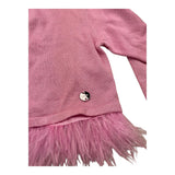 Liu Jo Cardigan Tinta Unita con Applicazioni Piume per Bambina KA5128 ROSA LIU JO 