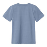 Name.It T-Shirt Rundhals Einfarbig mit Kontrastdruck Blau Für Jungen