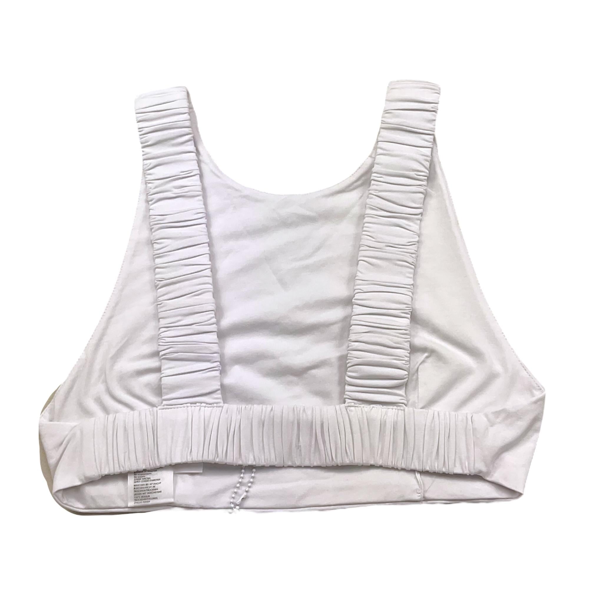 Met Top Tinta Unita con Elastico per Bambina ME162 BIANCO MET 