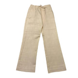 Paolo Pecora Einfarbige Hose mit elastischer Taille Beige für Jungen