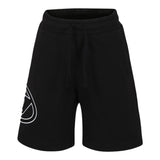 Diesel Bermuda aus einfarbigem Fleece mit schwarzem Logo-Print für Jungen