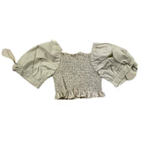 Nanan Top Halbarm Einfarbig Beige Für Baby Mädchen