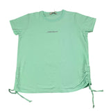 Hinnominate Einfarbiges T-Shirt mit Rundhalsausschnitt und Schnürung, Aqua für Mädchen
