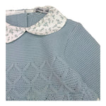 BABIDU set abito-cappello tinta unita con fantasia fiori Azzurro per Neonata 90760 AZZURRO BABIDU 