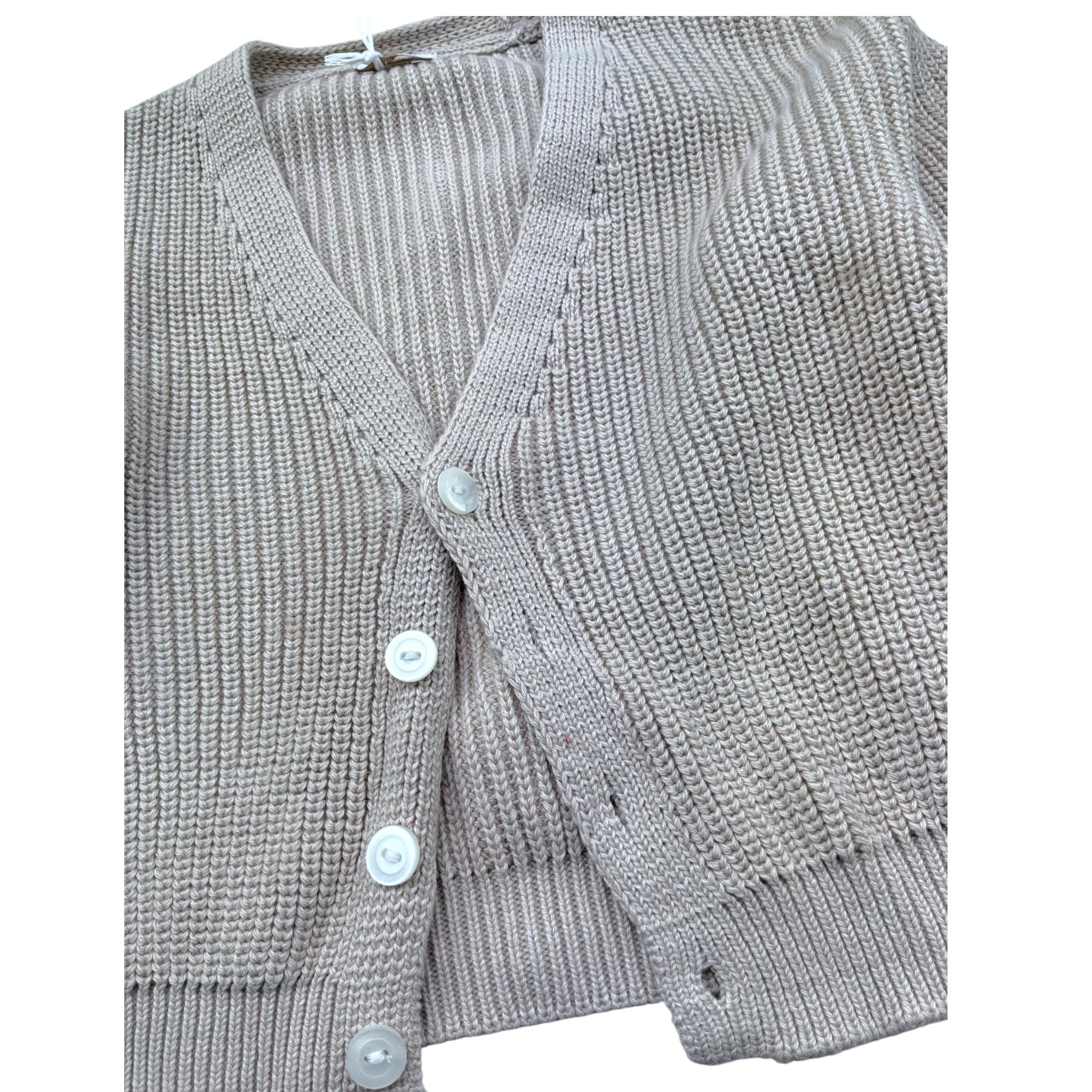 Le Bebe' Cardigan Tinta Unita con Bottoni per Neonato LBB5417 SABBIA LE BEBE' 