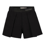 Calvin Klein Short tinta unita con Elastico In Vita Nero per Bambina IG0IG02880 NERO CALVIN KLEIN 