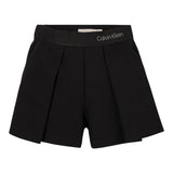 Calvin Klein Short tinta unita con Elastico In Vita Nero per Bambina IG0IG02880 NERO CALVIN KLEIN 
