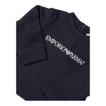Emporio Armani Felpa Girocollo Tinta Unita con Stampa per Neonato 8NHMR6 BLU EMPORIO ARMANI 