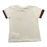 Manuel Ritz Einfarbiges T-Shirt mit Kontrastbesatz in Weiß für Neugeborene
