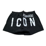 Dsquared2 Costume Tinta Unita Modello Boxer per Bambino DQ1708 NERO DSQUARED2 