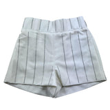 Patrizia Pepe Schlichte Shorts mit elastischer Taille und weißen Strasssteinen für Mädchen