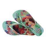 Havaianas Flip-Flops, einfarbig, mit Disney-Prinzessinnen-Muster, Grün, für Mädchen