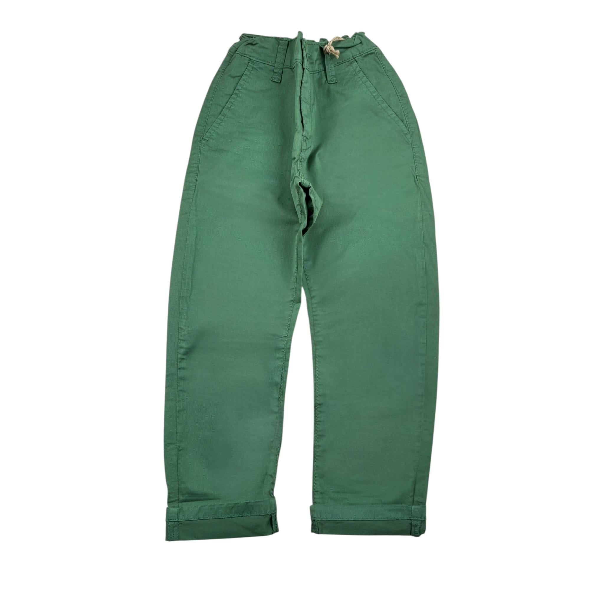 Numbers Pantalone tinta unita con Elastico In Vita Verde per Bambino B1136 VERDE NUMBERS 