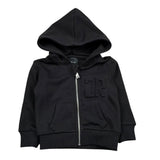 John Richmond Felpa con Zip E Cappuccio Tinta Unita per Neonato RIP26027FE NERO JOHN RICHMOND 