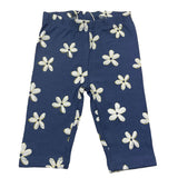 Losan Einfarbige Leggings mit blauem Blumendruck für Baby-Mädchen