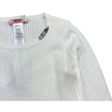 Liu Jo Maglia Girocollo Tinta Unita con Profili In Contrasto per Bambina GA5081 BIANCO LIU JO 