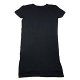 Freddy Einfarbiges Halbarmkleid mit schwarzem Logo-Print für Mädchen