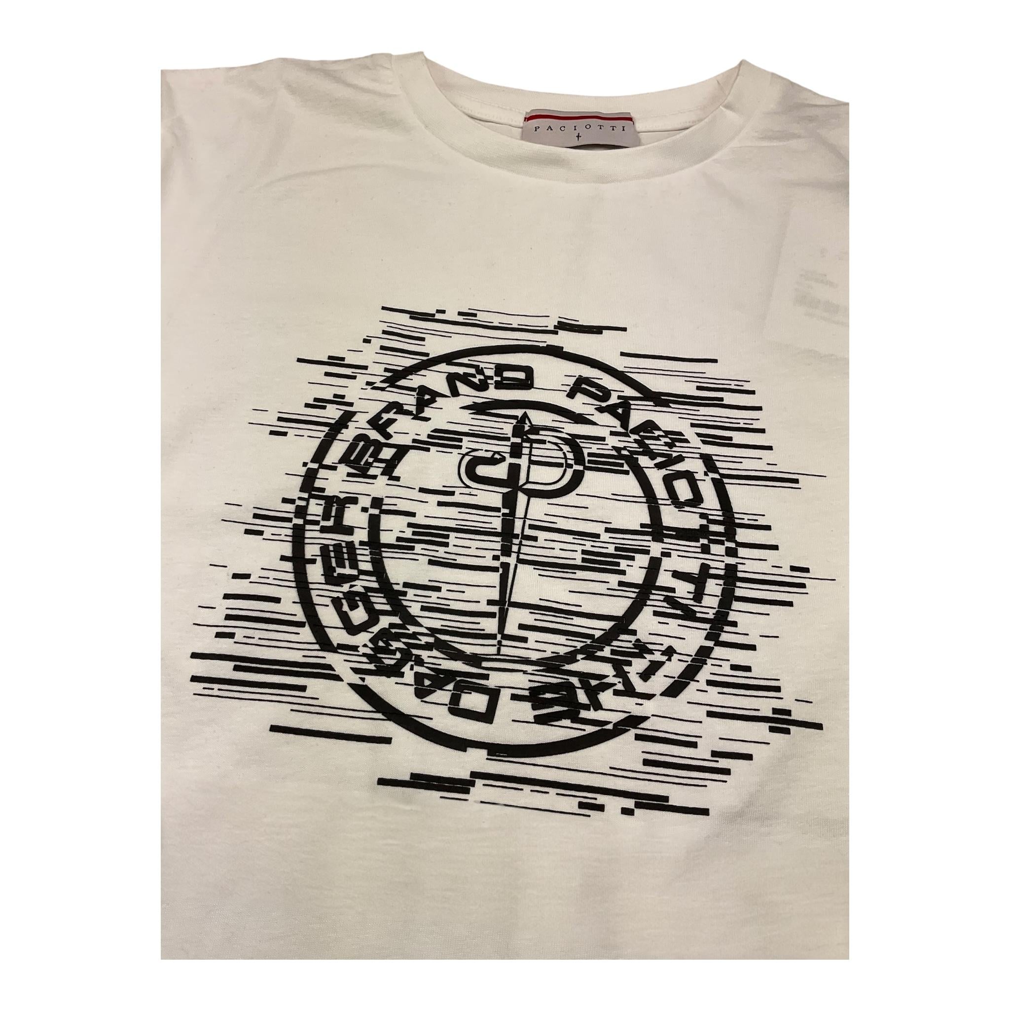 CESARE PACIOTTI shirt girocollo tinta unita con stampa in contrasto Bianco per Bambino TSP5303J BIANCO CESARE PACIOTTI 