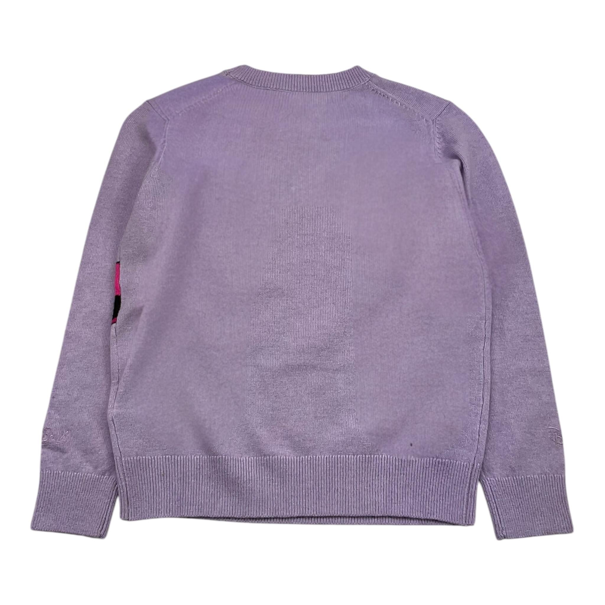 SAINT BARTH maglia girocollo tinta unita con stampa minnie Lilla per Bambina PRC000120 LILLA SAINT BARTH 