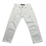 Clochard Jeans tinta unita con Strappi Bianco per Bambino 008 BIANCO CLOCHARD 