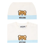 Moschino Set Pagliaccetto-Cappello Bicolore per Neonato MUY07EM BIANCO/AZZURRO MOSCHINO 