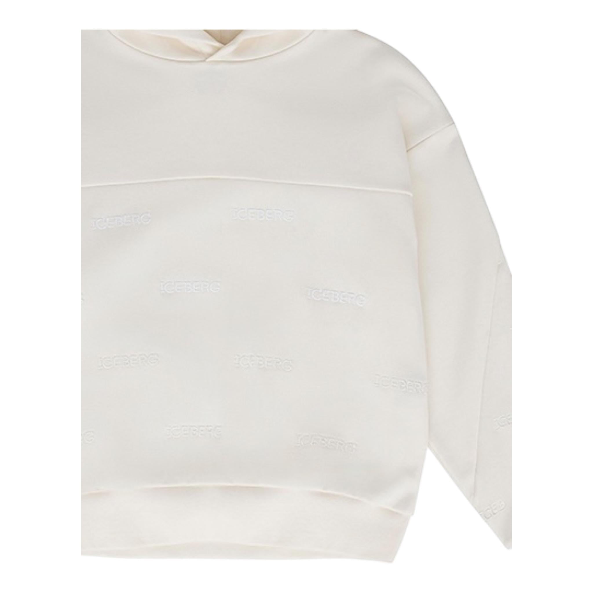 Iceberg Felpa Tinta Unita con Cappuccio per Bambino MFICE5110J PANNA ICEBERG 