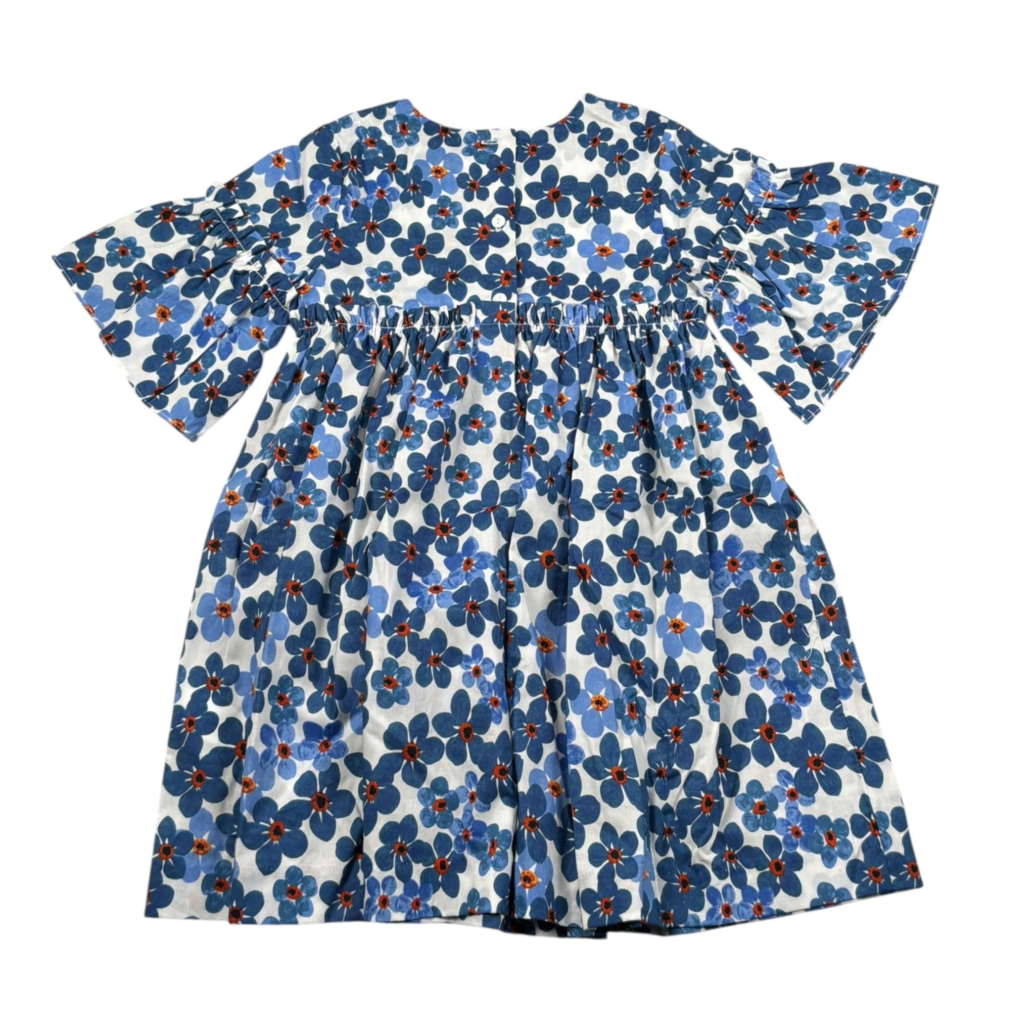 Malvi & Co Abito Mezza Manica tinta unita Fantasia Floreale Bianco per Bambina S25M018VEPF BIANCO MALVI & CO 