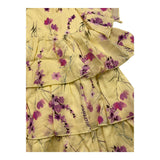 Miss Blumarine Abit Halbarm Einfarbig Blumenmuster Gelb Für Baby Mädchen