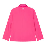 Twinset Einfarbige Jacke mit Fuchsia-Knöpfen für Mädchen