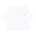 Il Gufo T-Shirt Girocollo Tinta Unita con Ricamo per Bambina P25TS473MF001 BIANCO IL GUFO 