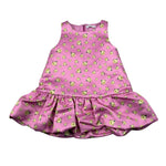 M+E' Abito Giromanica Tinta Unita Stampa Fantasia Floreale per Bambina UE1849 ROSA M+E' 