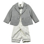 Gastone Completo 4 Pezzi Giacca-Camicia-Pantalone-Papillon per Neonato G1472A GRIGIO GASTONE 
