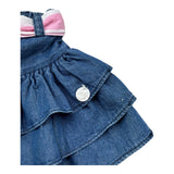 Le Bebe Gonna Tinta Unita con Cinturino per Neonata LBG6417 BLU LE BEBE 
