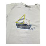 Manuel & Frank Body Mezza Manica Tinta Unita con Ricami per Neonato MF7397I BIANCO MANUEL & FRANK 
