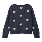 NAME IT maglia girocollo tinta unita con stampa cuori Blu per Bambina 13235240 BLU NAME IT 