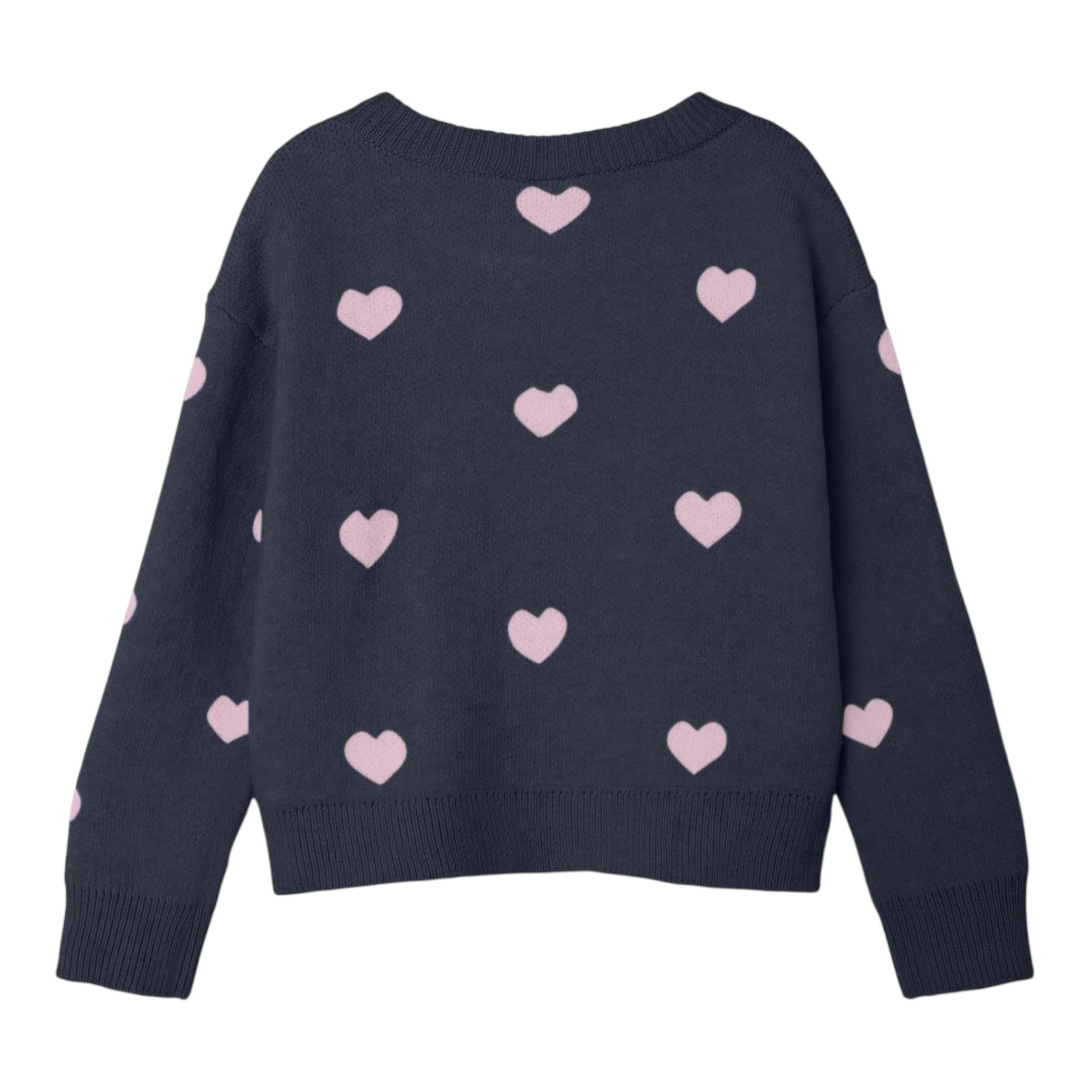 NAME IT maglia girocollo tinta unita con stampa cuori Blu per Bambina 13235240 BLU NAME IT 