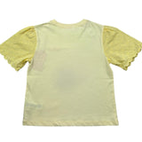 Saint Barth T-Shirt Girocollo Tinta Unita con Logo per Bambina MAISA GIALLO SAINT BARTH 