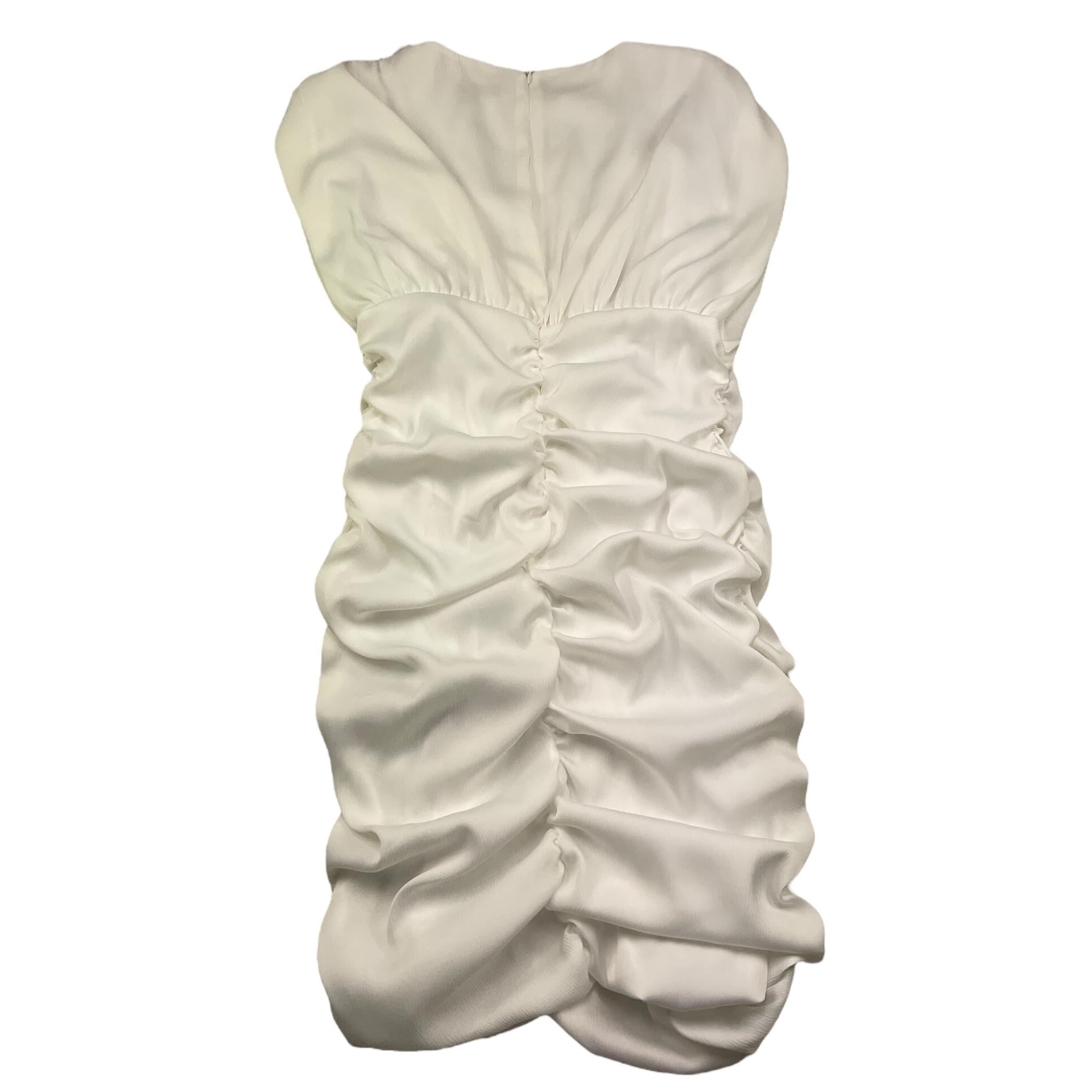 Fun & Fun Abito Mezza Manica Tinta Unita per Bambina FJDR01568 BIANCO FUN & FUN 