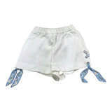 Emilio Pucci Einfarbige Trainingsanzug-Shorts mit elastischer Taille Weiß für Mädchen